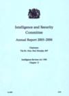 Image for Intelligence and Security Committee annual report 2005-2006
