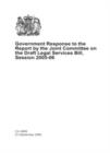 Image for Government response to the report by the Joint Committee on the Draft Legal Services Bill, session 2005-06