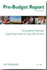 Image for Pre-budget report 2008 : facing global challenges, supporting people through difficult times