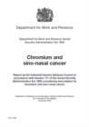 Image for Chromium and sino-nasal cancer : report by the Industrial Injuries Advisory Council in accordance with section 171 of the Social Security Administration Act 1992 considering prescription for chromium 