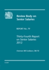 Image for Review Body on Senior Salaries thirty-fourth report on senior salaries 2012