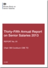 Image for Review Body on Senior Salaries thirty-fifth annual report on senior salaries 2013