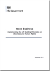 Image for Good business : implementing the UN Guiding Principles on Business and Human Rights