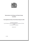 Image for Memorandum to the Energy and Climate Change Committee : post-legislative scrutiny of the Climate Change Act 2008