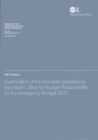 Image for Examination of the forecasts prepared by the interim Office for Budget Responsibility for the emergency Budget 2010