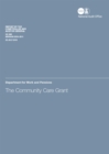 Image for The Community Care Grant : Department for Work and Pensions