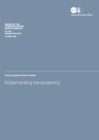 Image for Implementing transparency : cross-government review