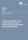 Image for Financial viability of the social housing sector : introducing the Affordable Homes Programme, Department for Communities and Local Government