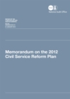 Image for Memorandum on the 2012 Civil Service reform plan