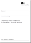 Image for The role of major contractors in the delivery of public services