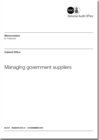 Image for Managing government suppliers : Cabinet Office