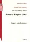 Image for European Union Committee annual report 2005 : 25th report of session 2005-06, report with evidence