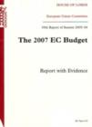 Image for The 2007 EC budget