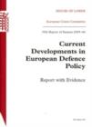 Image for Current developments in European defence policy