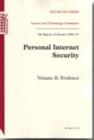 Image for Personal internet security : 5th report of session 2006-07, Vol. 2: Evidence