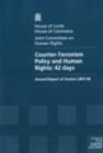 Image for Counter-terrorism Policy and Human Rights - 42 Days : Second Report of Session 2007-08 - Report, Together with Formal Minutes and Appendicies