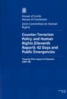 Image for Counter-terrorism policy and human rights (eleventh report) : 42 days and public emergencies, twenty-first report of session 2007-08, report, together with formal minutes and written evidence