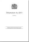 Image for Defamation Act 2013