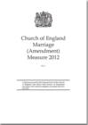 Image for Church of England Marriage (Amendment) Measure 2012