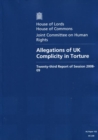 Image for Allegations of UK Complicity in Torture : Twenty-third Report of Session 2008-09 - Report, Together with Formal Minutes and Oral and Written Evidence