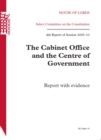 Image for The Cabinet Office and the Centre of Government : House of Lords Paper 30 Session 2009-10