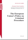 Image for The European Union&#39;s policy on criminal procedure