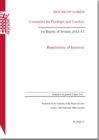Image for Registration of interests : 1st report of session 2012-13