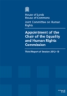 Image for Appointment of the Chair of the Equality and Human Rights Commission