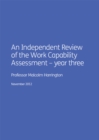 Image for An independent review of the Work Capability Assessment - year three