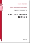 Image for The draft Finance Bill 2013 : 1st report of session 2012-13