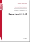 Image for Report on 2012-13 : 1st report of session 2013-14