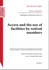 Image for Access and the use of facilities by retired members