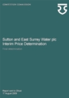 Image for Sutton and East Surrey Water plc interim price determination, final determination