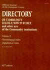 Image for Directory of Community Legislation in Force and Other Acts of the Community Institutions