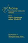 Image for Anomia  : cognitive and anatomical correlates