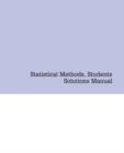 Image for Statistical Methods, Students Solutions Manual (e-only)
