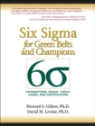 Image for Six Sigma for green belts and champions  : foundations, DMAIC, tools, cases, and certification