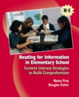 Image for Reading for Information in Elementary School : Content Literacy Strategies to Build Comprehension