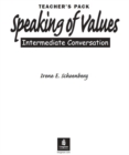 Image for Speaking of Values 1 Teacher&#39;s Pack