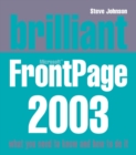 Image for Brilliant Microsoft FrontPage 2003