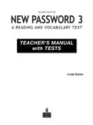 Image for New password 3  : a reading and vocabulary text: Teacher&#39;s manual with tests