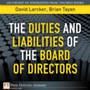 Image for Duties and Liabilities of the Board of Directors, The