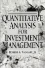 Image for Quantitative Analysis for Investment Management