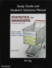 Image for Study Guide and Student&#39;s Solutions Manual Statistics for Managers Using Microsoft Excel