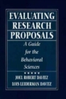 Image for Evaluating Research Proposals : A Guide for the Behavioral Sciences