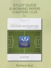 Image for Study Guide &amp; Working Papers for College Accounting : A Practical Approach, Chapters 13-25