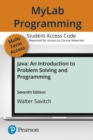 Image for MyLab Programming with Pearson eText--Access Code Card--for Java : An Introduction to Problem Solving and Programming