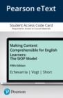 Image for Making Content Comprehensible for English Learners : The SIOP Model -- Enhanced Pearson eText