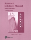 Image for Student Solutions Manual for Thomas&#39; Calculus : Early Transcendentals, Single Variable