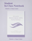 Image for Student In-Class Notebook for Reasoning with Functions I